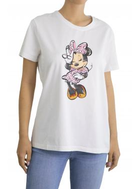 t shirt stampa minnie rosa